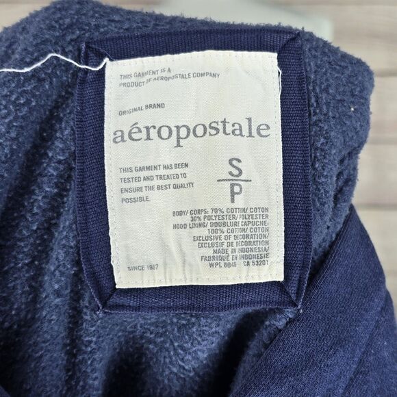 Aeropostale Full Zip Vintage Y2K Graffiti Print Hooded Sweatshirt Small Mallcore - Picture 8 of 8